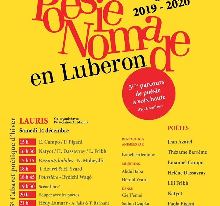 Poésie nomade en Luberon 2019